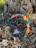 Authentic Spiny Oyster Chip Bead Bracelet - Rooted & Reckless Co.