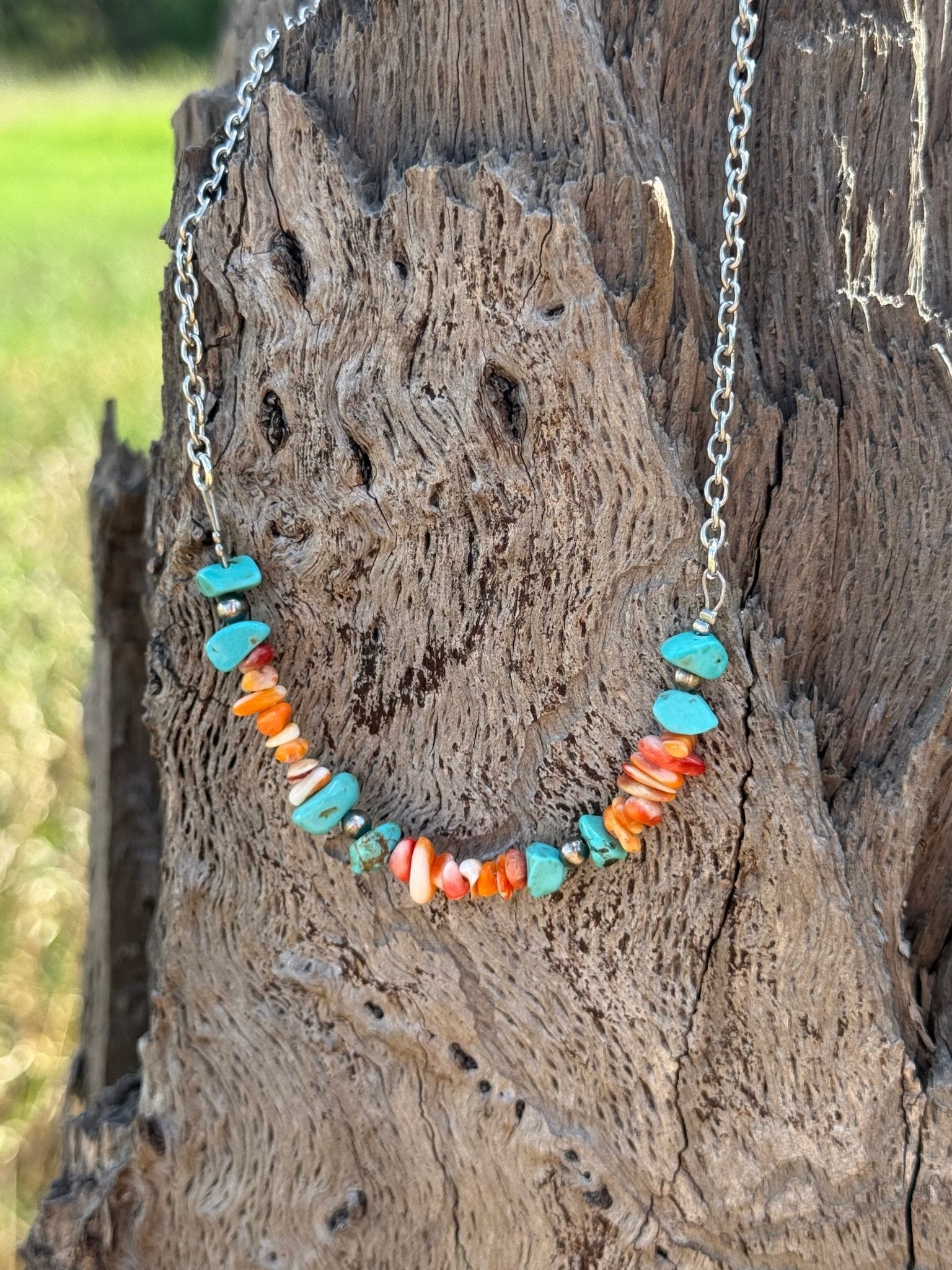 Authentic Spiny Oyster Chip Bead Necklace - Rooted & Reckless Co.