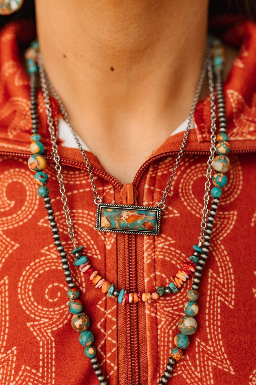 Authentic Spiny Oyster Chip Bead Necklace - Rooted & Reckless Co.