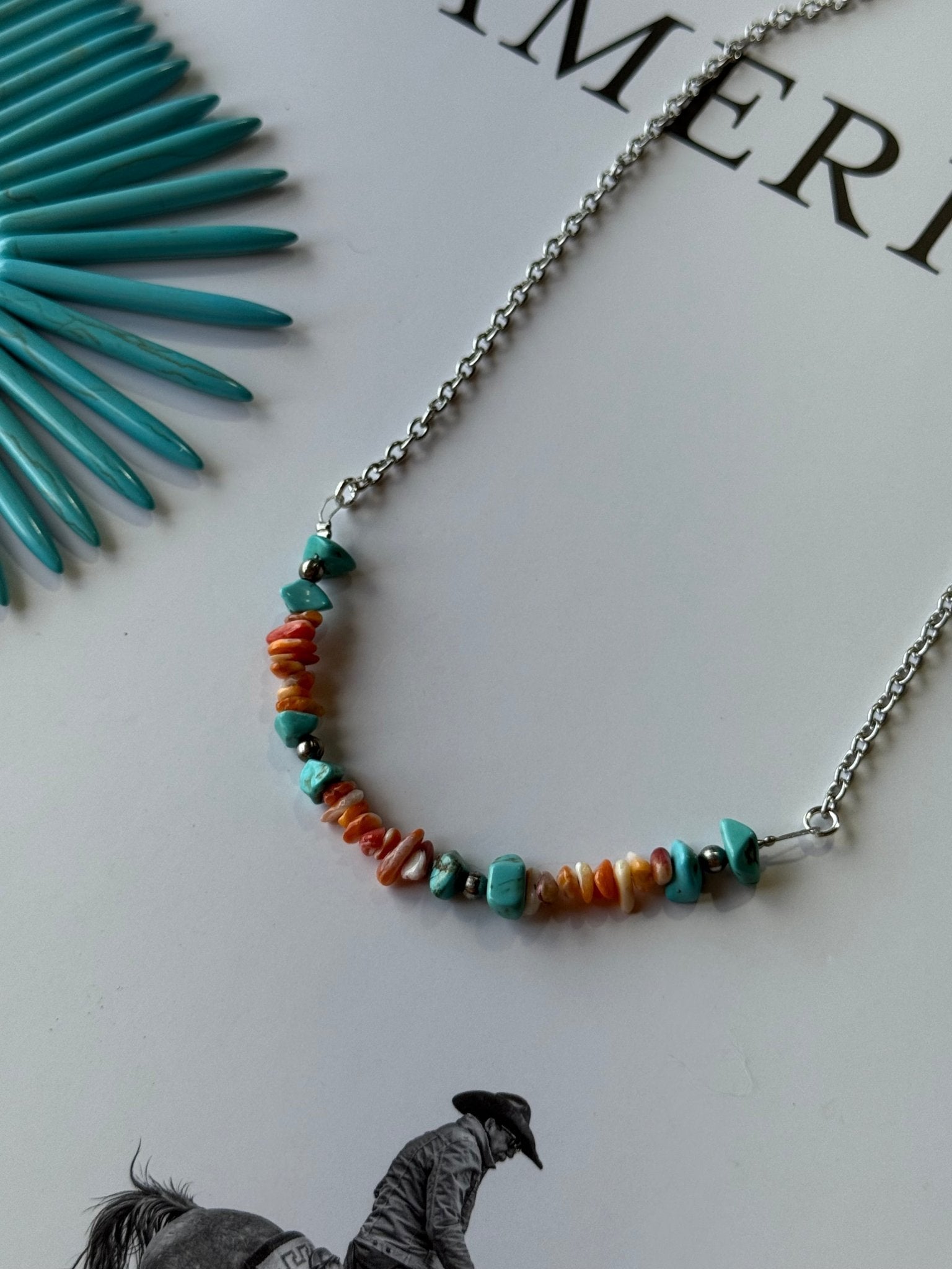 Authentic Spiny Oyster Chip Bead Necklace - Rooted & Reckless Co.