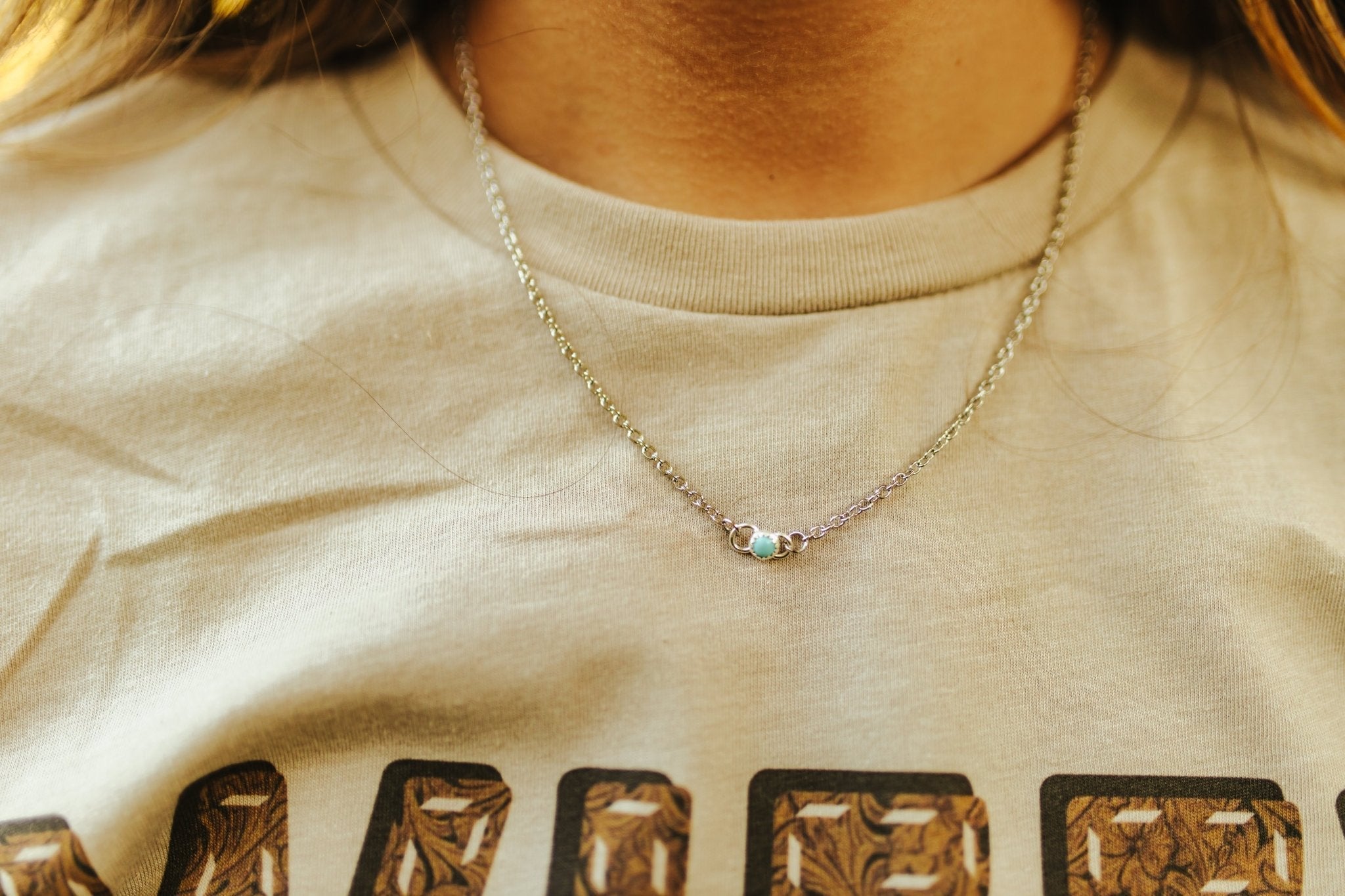 Authentic Turquoise Stone Necklace - Rooted & Reckless Co.