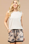Avery "Dylan" Western Print Color Block Knit Shorts — Wild West-Inspired Comfort & Style - Rooted & Reckless Co.