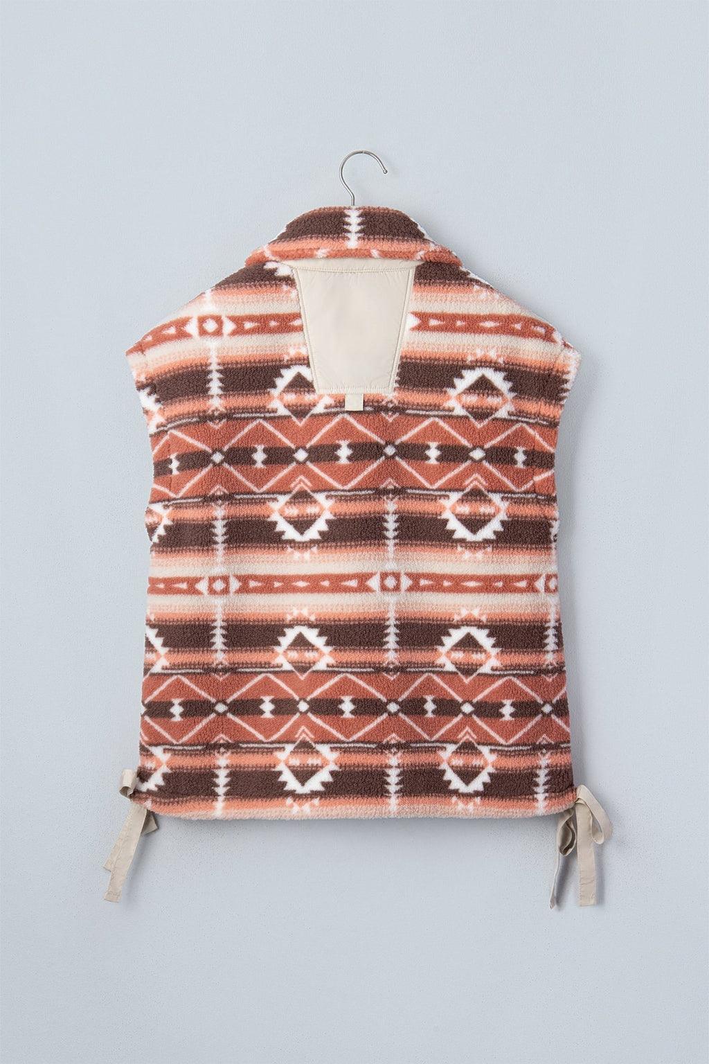 Aztec Fleece Buttoned Placket Side Tie Vest - Rooted & Reckless Co.