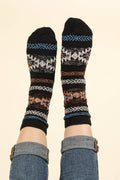 Aztec Graphic Cozy Crew Socks - Rooted & Reckless Co.