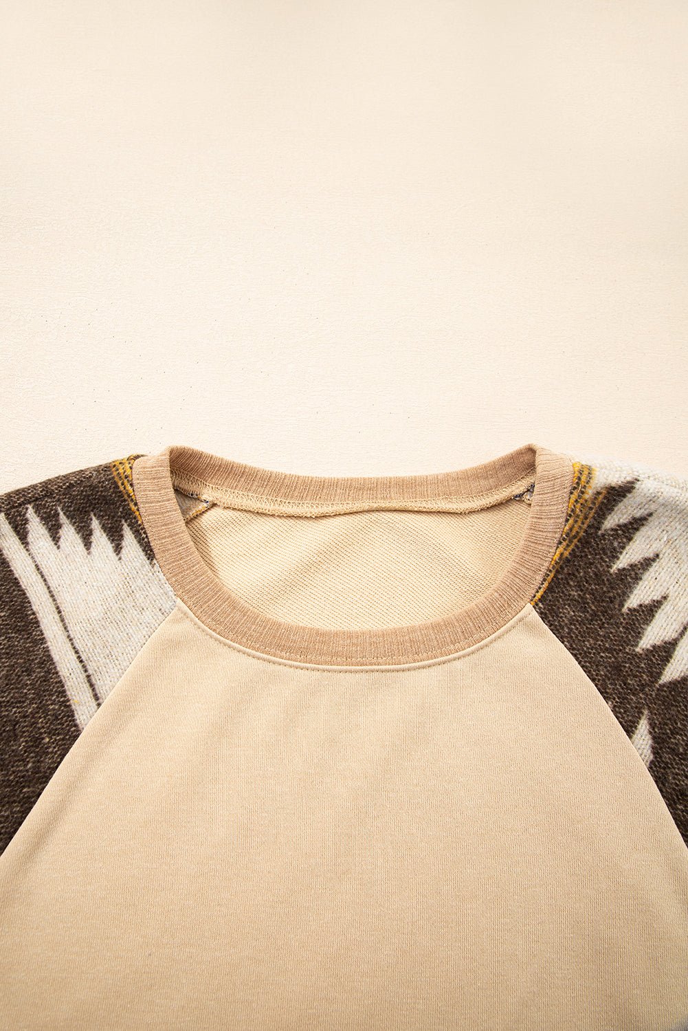 Aztec Patchwork Raglan Pullover Sweatshirt - Rooted & Reckless Co.