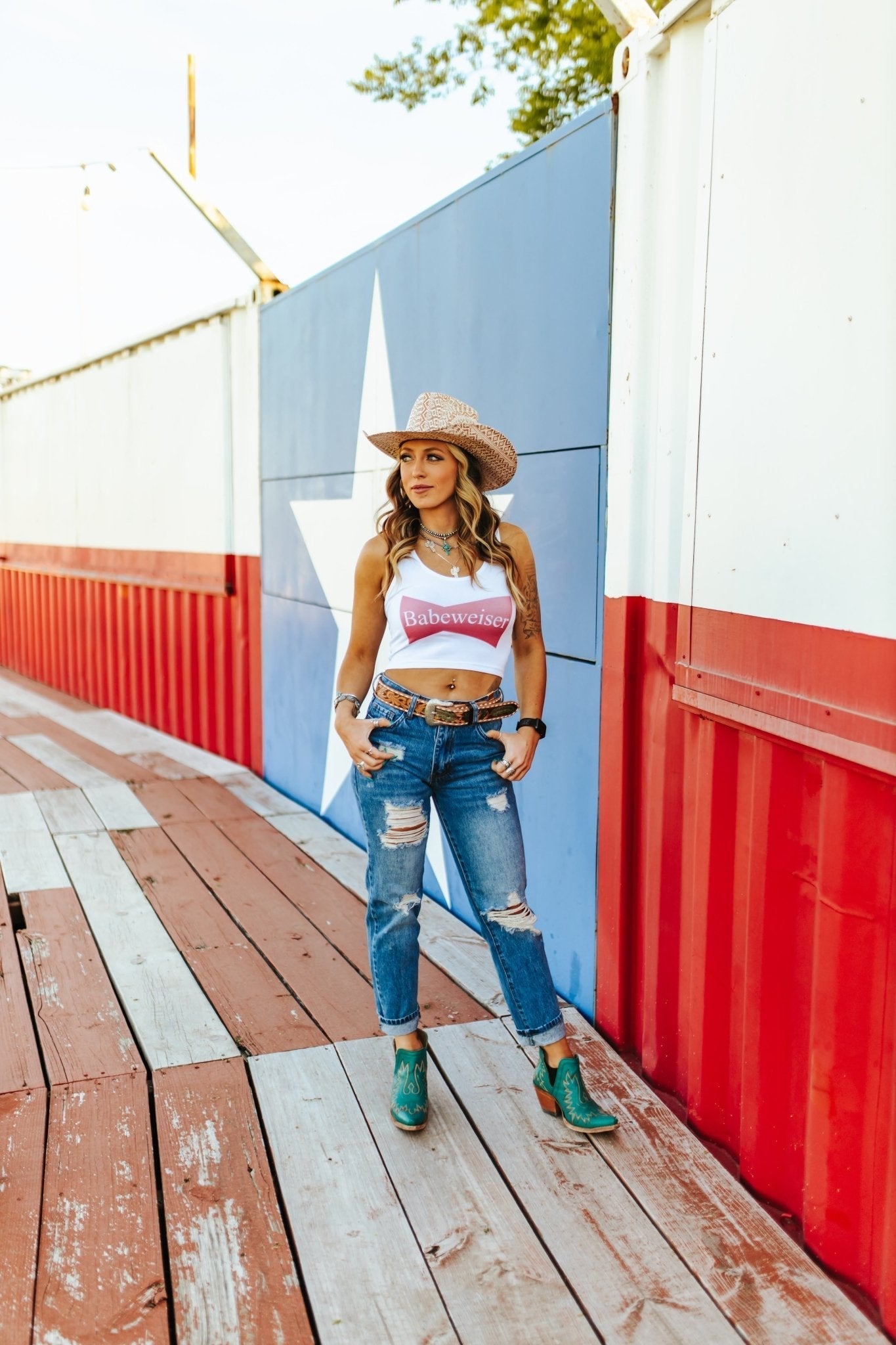 Babeweiser Cropped Tank Top - Rooted & Reckless Co.