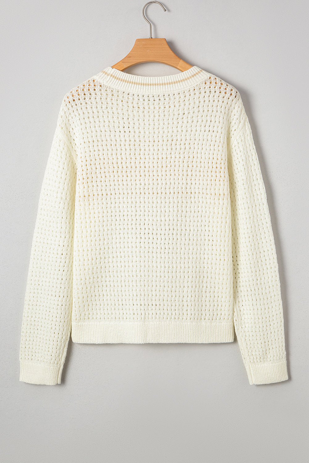 BEACH Hollow Out Knit Dolman Sleeve Sweater - Rooted & Reckless Co.
