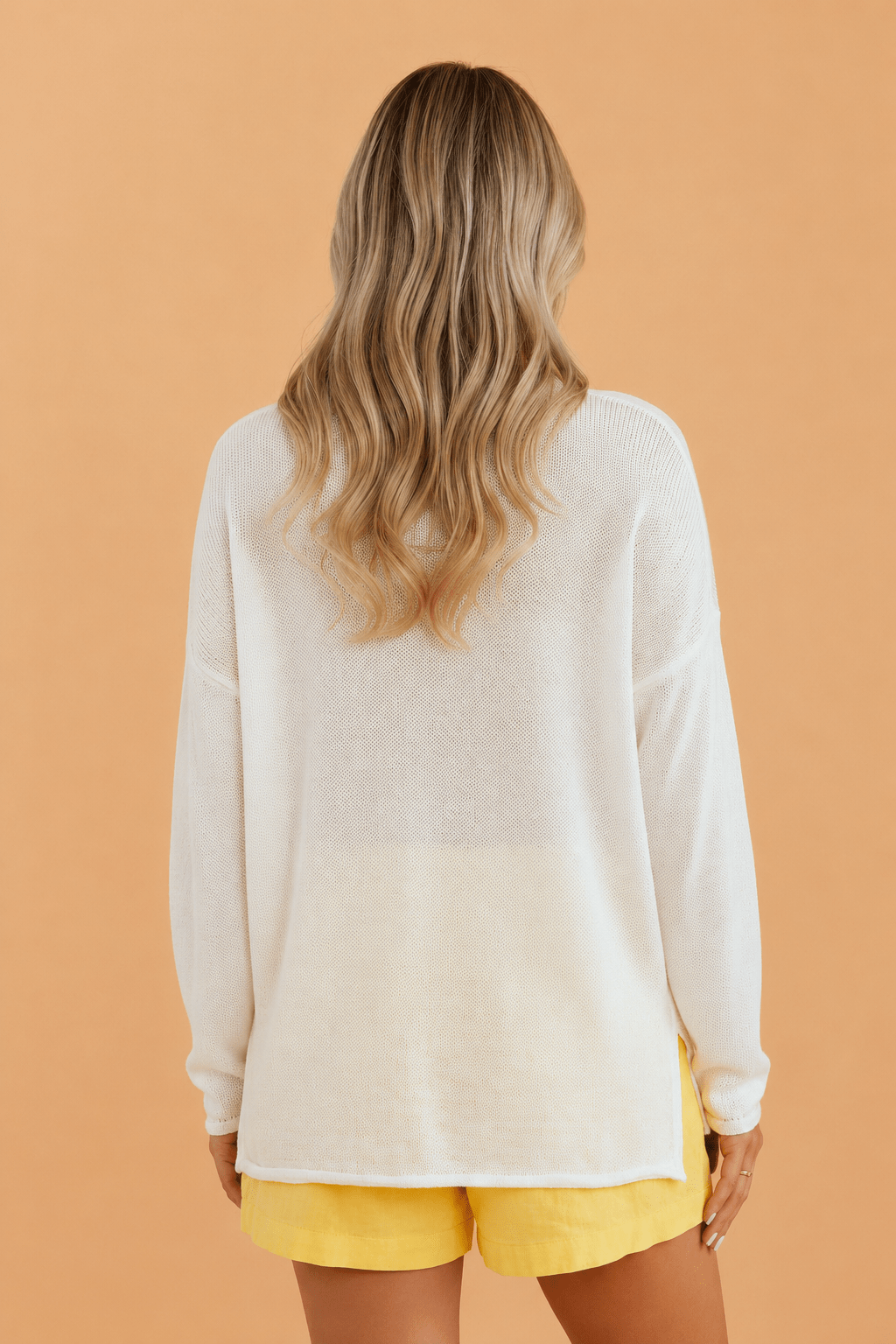 Beach Side V-Neck Lightweight Knit Tunic Sweater - Rooted & Reckless Co.