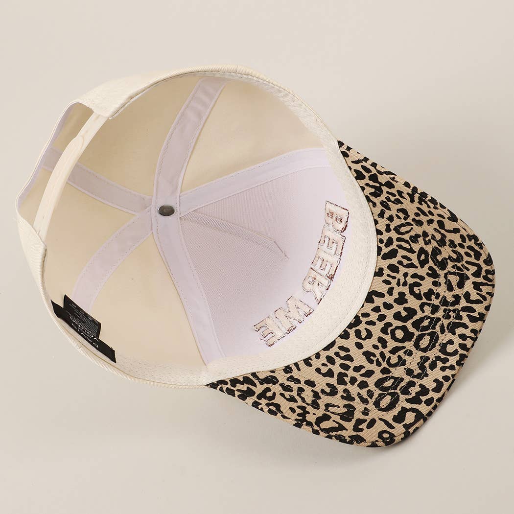 "Beer Me" Embroidered Trucker Hat — Leopard or Camo with Adjustable Strap & Breathable Mesh - Rooted & Reckless Co.