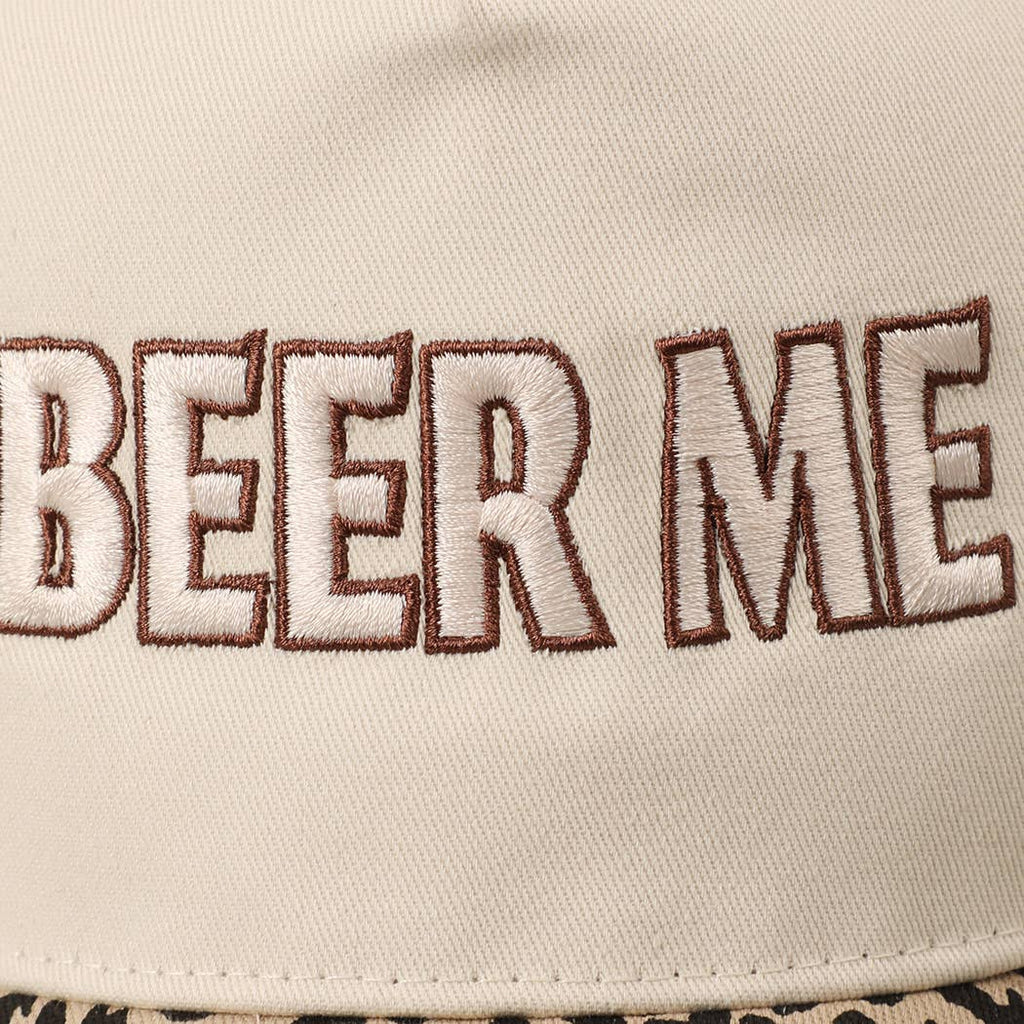 "Beer Me" Embroidered Trucker Hat — Leopard or Camo with Adjustable Strap & Breathable Mesh - Rooted & Reckless Co.