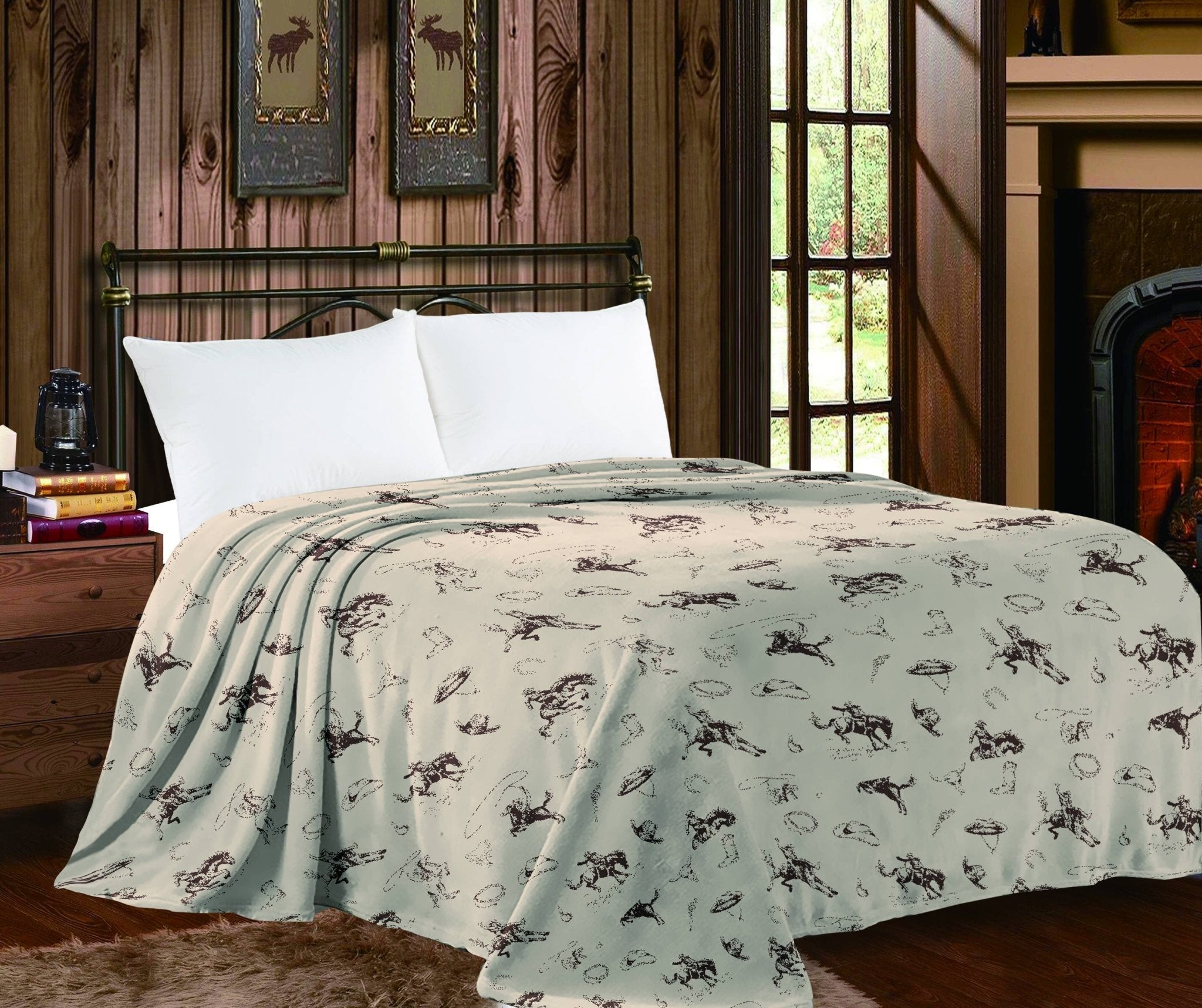 Beige Rodeo Mia Throw Blanket - Rooted & Reckless Co.