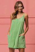 BiBi Vintage Washed V-Neck Overalls with Pockets - Rooted & Reckless Co.