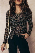 Black Floral Print Mesh Tank Button Front Slim Cardigan 2pcs Set - Rooted & Reckless Co.