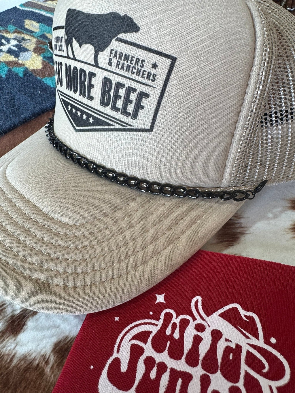 Black Links Trucker Hat Chain - Rooted & Reckless Co.