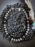 Black Onyx and Sterling Pearl Choker 14” - Rooted & Reckless Co.