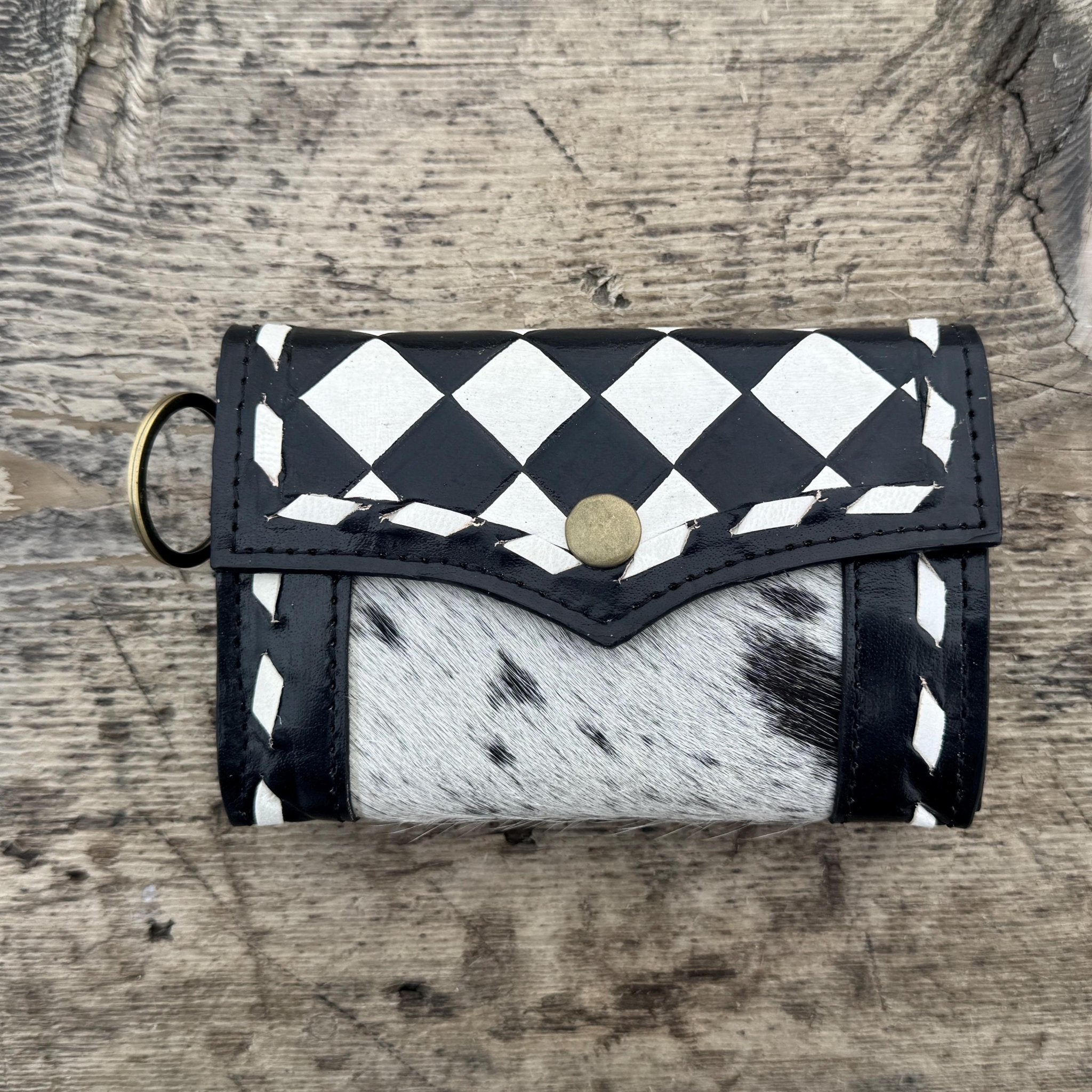 Black Pink or Brown Checkered Small Wallet by Double B Wild Rags - Rooted & Reckless Co.