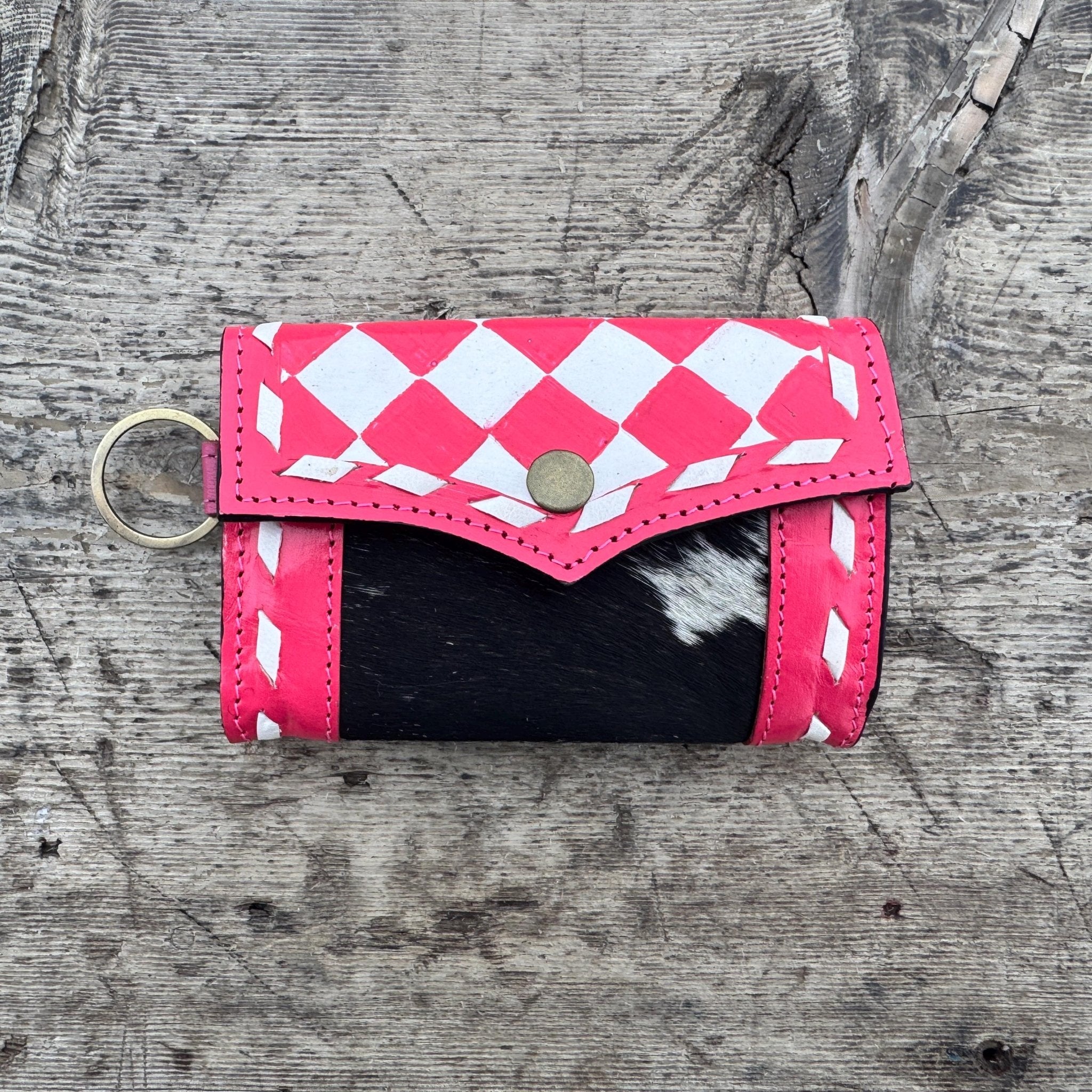Black Pink or Brown Checkered Small Wallet by Double B Wild Rags - Rooted & Reckless Co.
