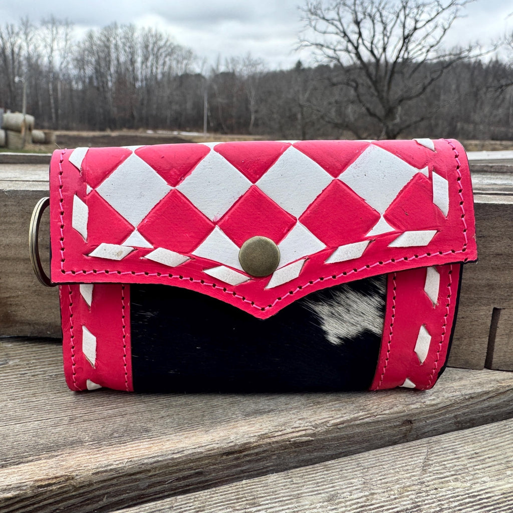 Black Pink or Brown Checkered Small Wallet by Double B Wild Rags - Rooted & Reckless Co.