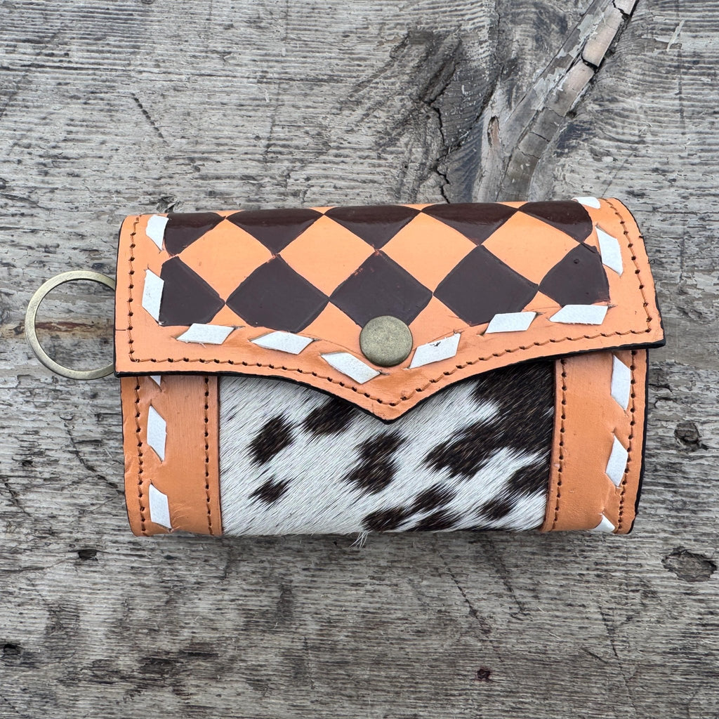 Black Pink or Brown Checkered Small Wallet by Double B Wild Rags - Rooted & Reckless Co.