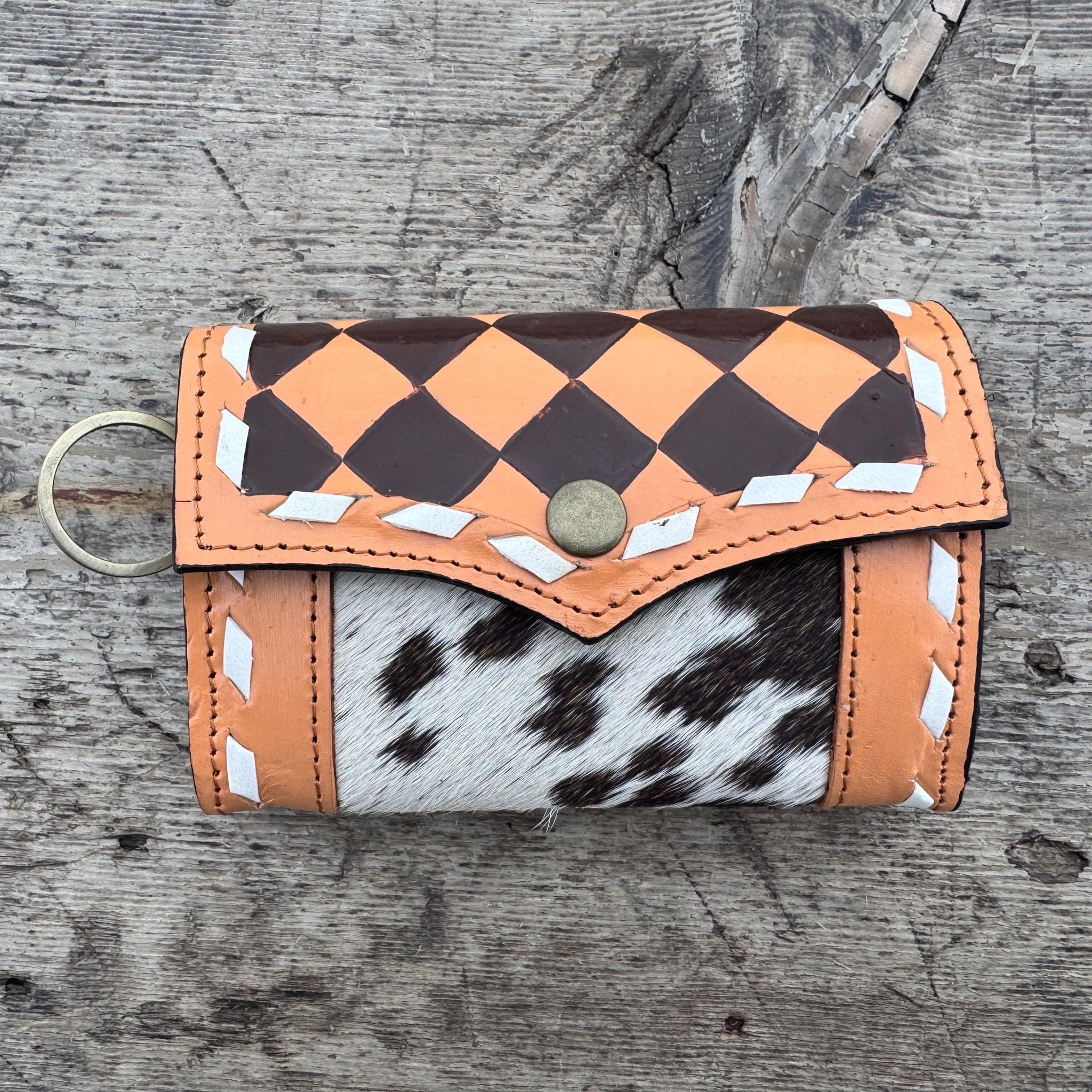 Black Pink or Brown Checkered Small Wallet by Double B Wild Rags - Rooted & Reckless Co.