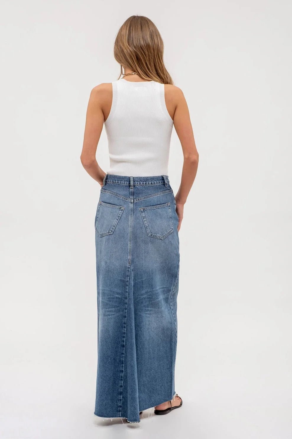 Blu Pepper Round Neck Sweater Knit Western Tank Top — Sleeveless Ribbed Transition Piece (3 Colors) - Rooted & Reckless Co.