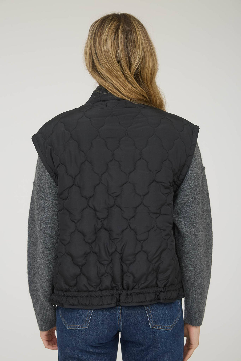 Blu Pepper Tie-Detail Snap-Button Quilted Puffer Western Vest — Mock Neckline, Functional Pockets, Multiple Colors - Rooted & Reckless Co.