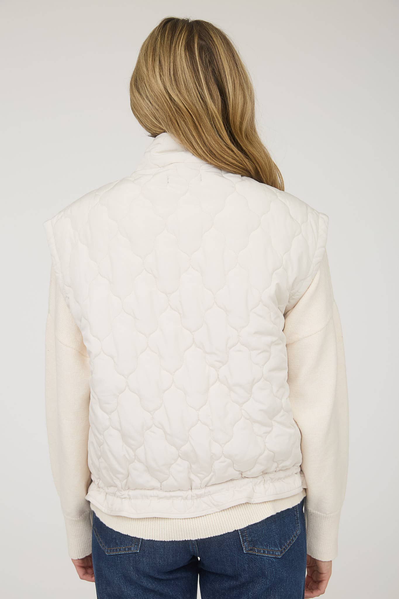 Blu Pepper Tie-Detail Snap-Button Quilted Puffer Western Vest — Mock Neckline, Functional Pockets, Multiple Colors - Rooted & Reckless Co.