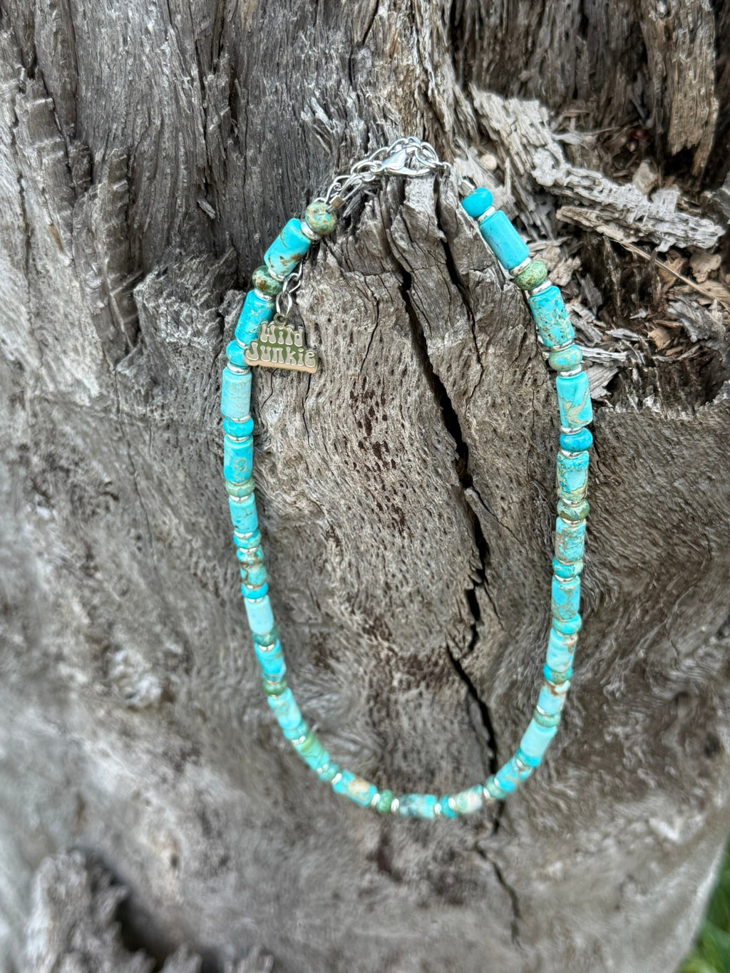 Blue Horizon Jasper Beaded Necklace - Rooted & Reckless Co.
