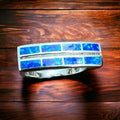 Blue Opalite Inlay Sterling Silver Ring — Size 10 (Native-Style) - Rooted & Reckless Co.