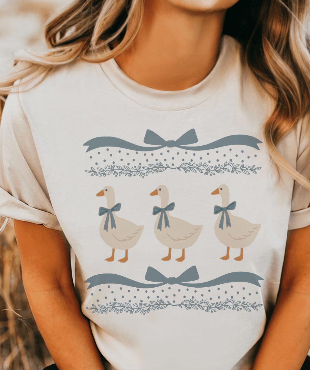Blue Ribbon Goose Graphic Tee - Rooted & Reckless Co.