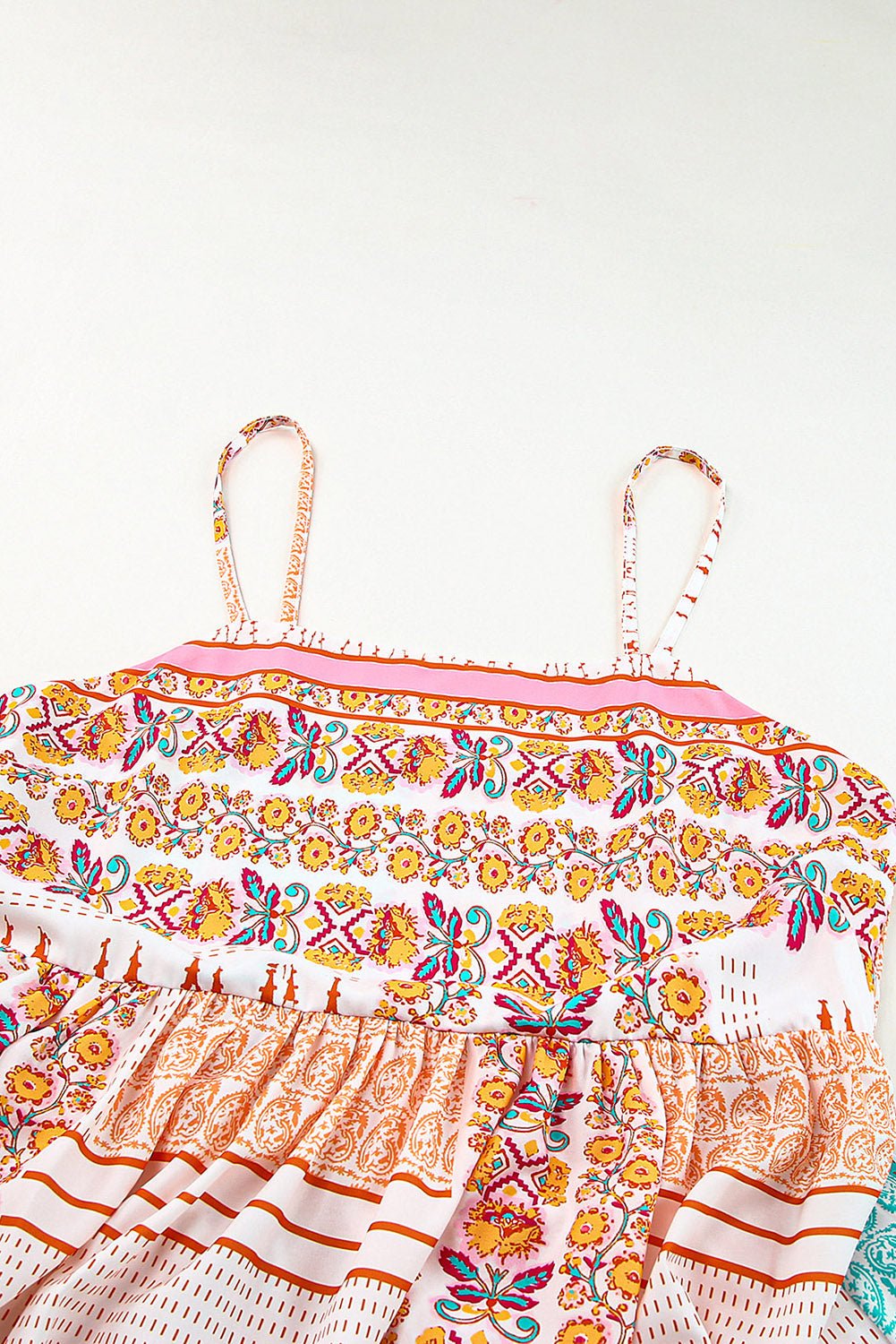 Boho Floral Patchwork Square Neck Sundress - Rooted & Reckless Co.