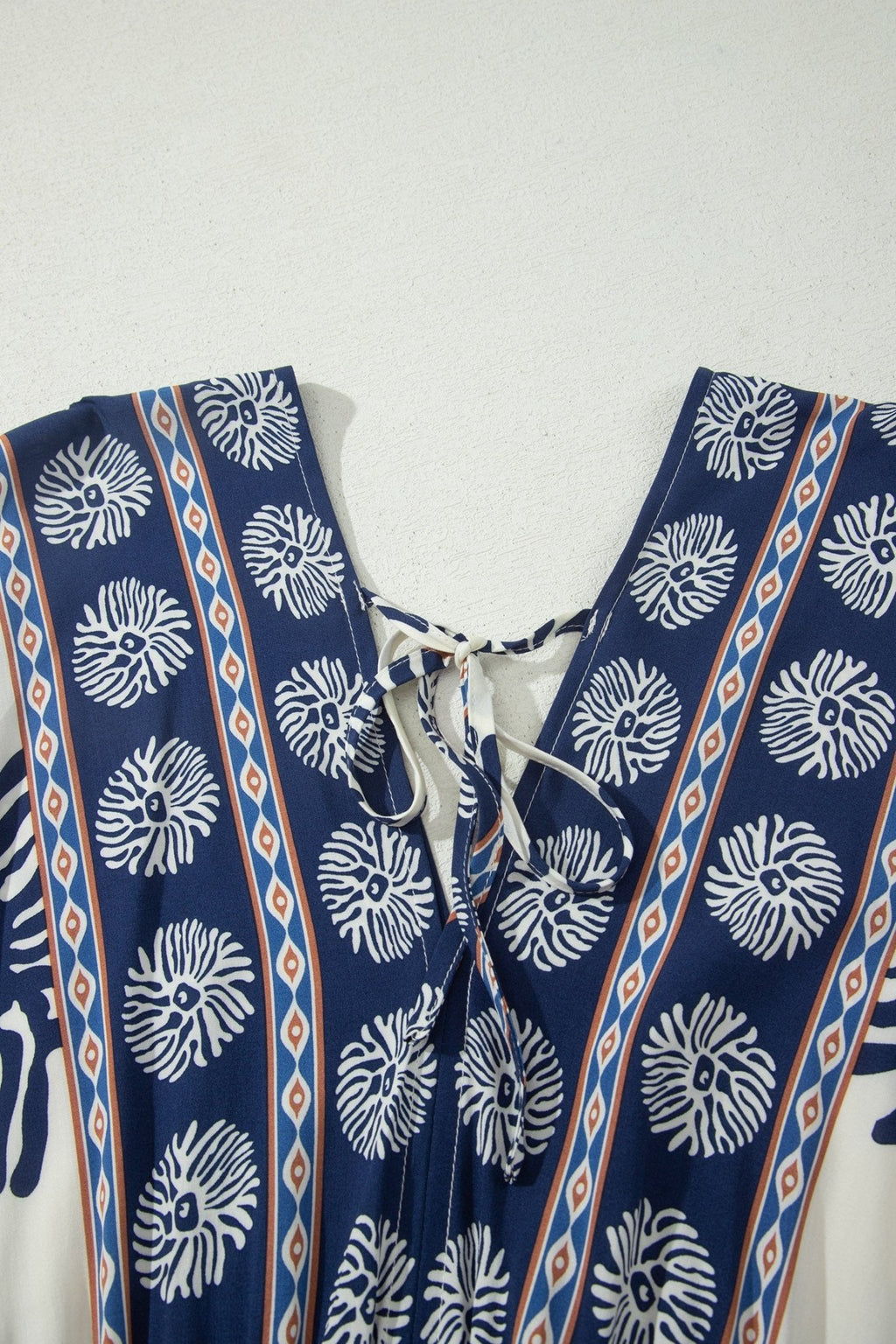 Boho Floral Patchwork V-Neck Dolman Maxi Dress - Rooted & Reckless Co.