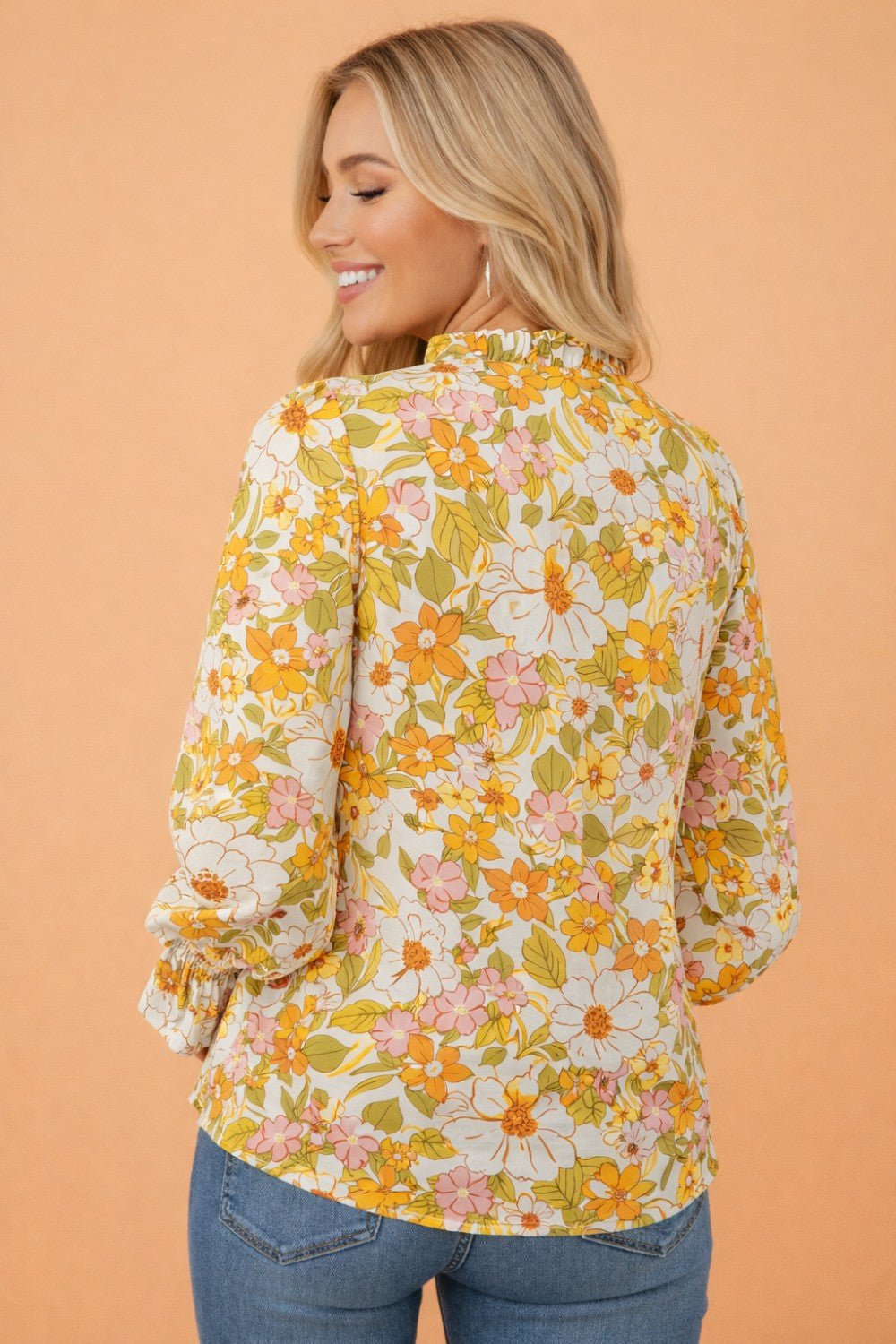 Boho Floral Smocked Puff Sleeve Blouse - Rooted & Reckless Co.