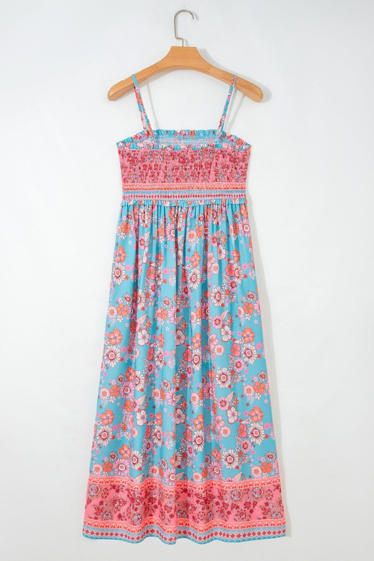Boho Floral Spaghetti Strap Vacation Maxi Dress - Rooted & Reckless Co.