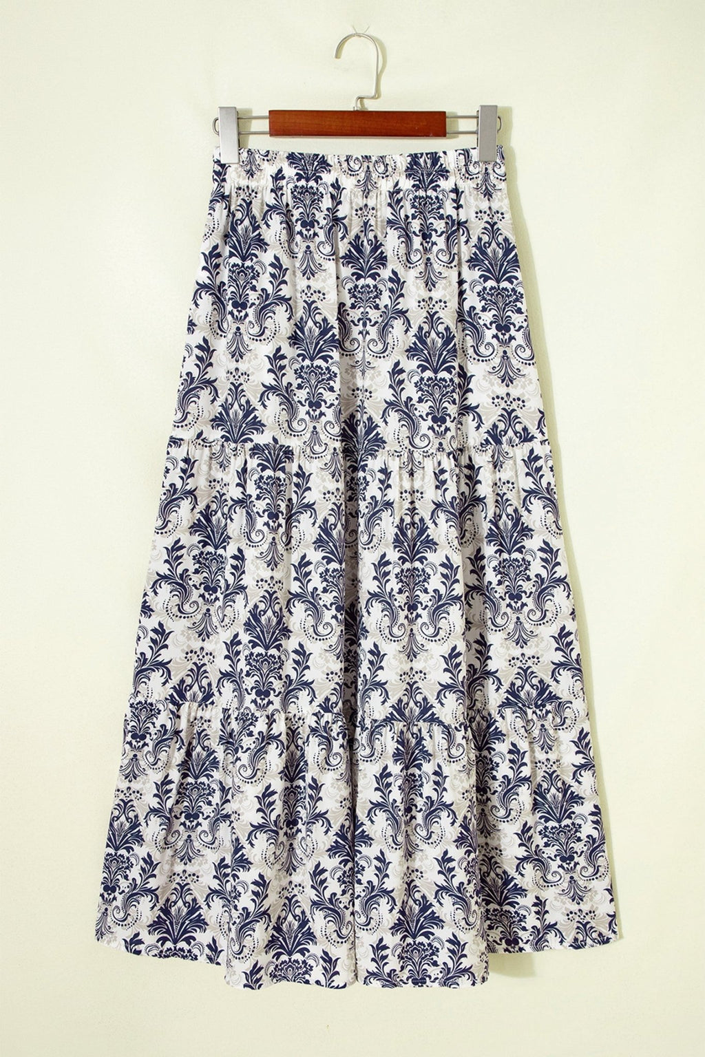 Boho Floral Tiered Maxi Skirt Split - Rooted & Reckless Co.