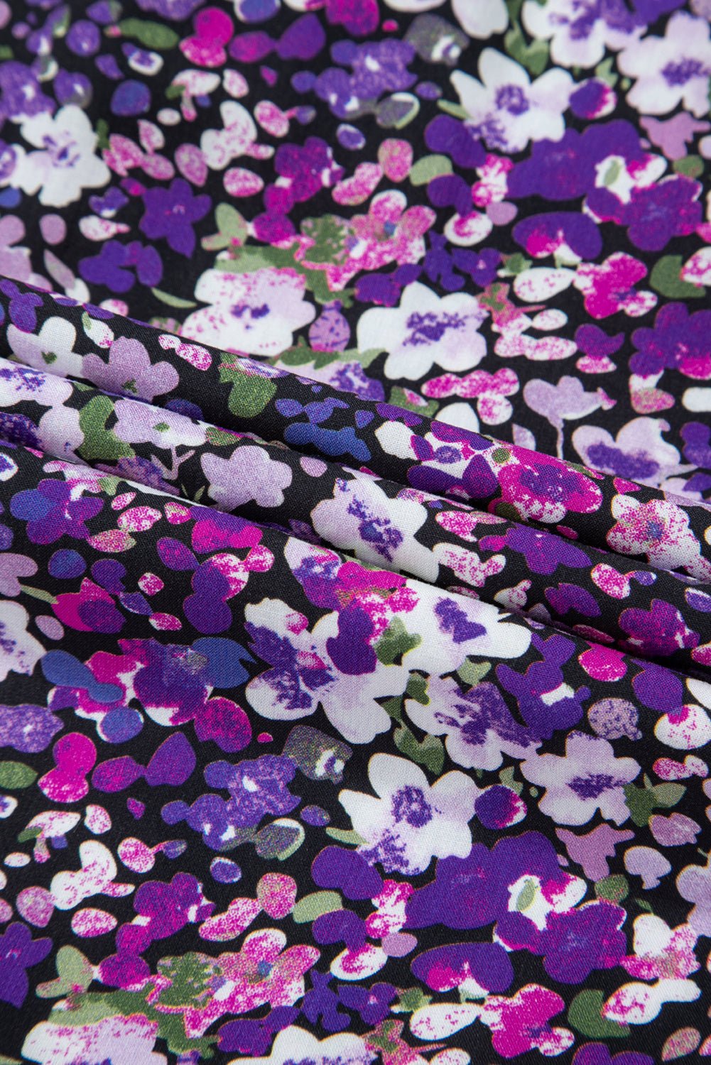 Boho Flower V-Neck Bubble Sleeve Top - Rooted & Reckless Co.