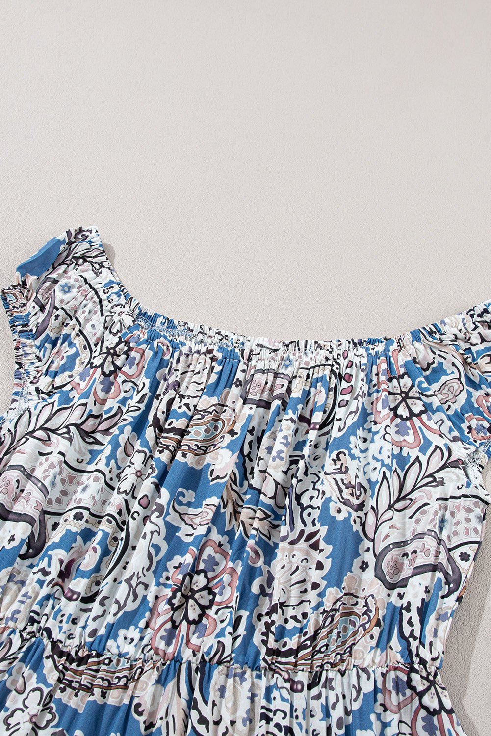 Boho Paisley Off-Shoulder Maxi Dress - Rooted & Reckless Co.