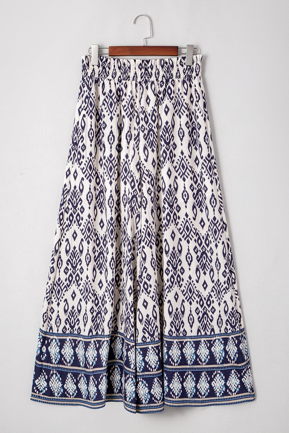 Boho Smocked High Waist Wide Leg Pants - Rooted & Reckless Co.