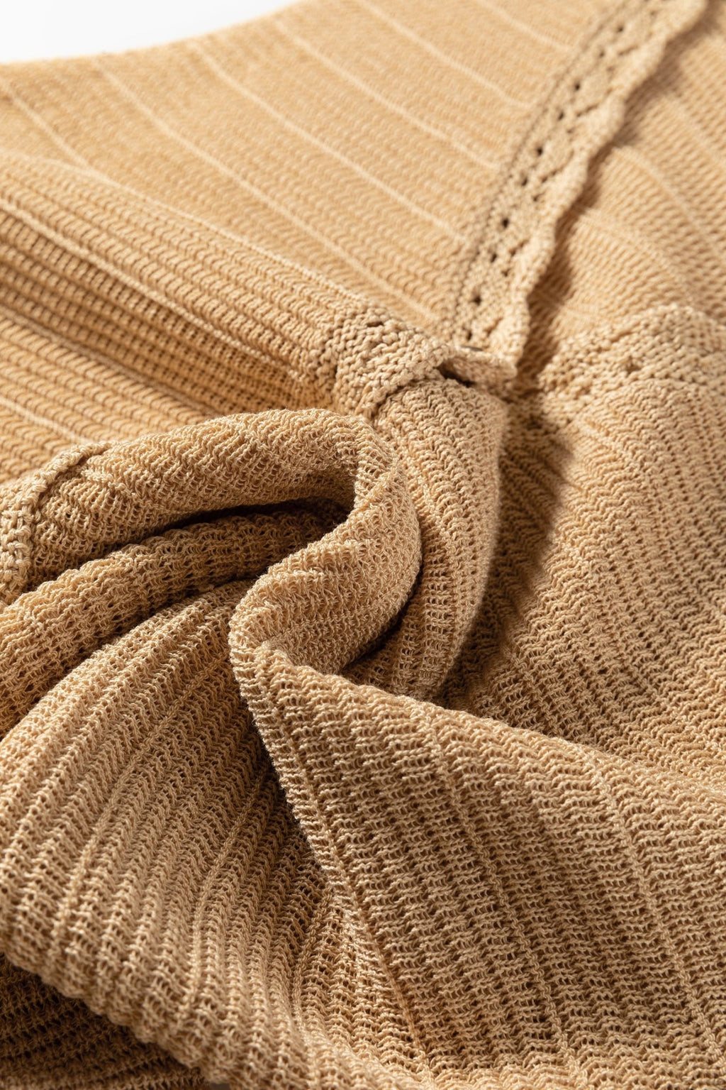 Boho Solid Eyelet Trim Buttoned Sweater Vest - Rooted & Reckless Co.
