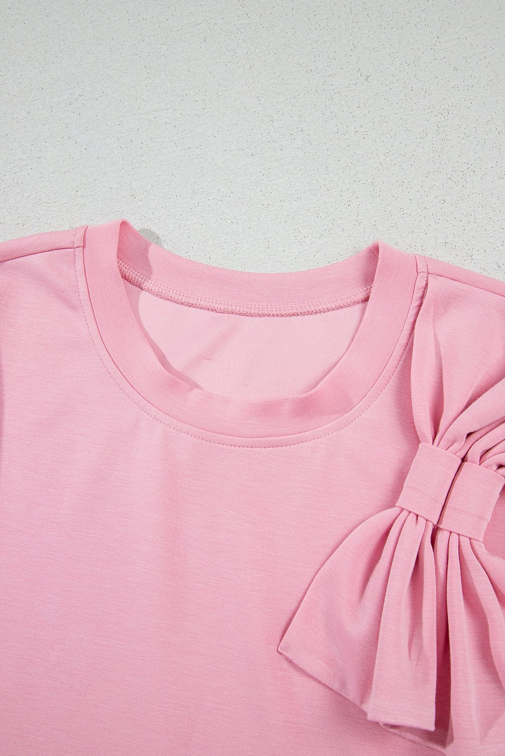 Bow Applique Short Sleeve T-Shirt - Rooted & Reckless Co.