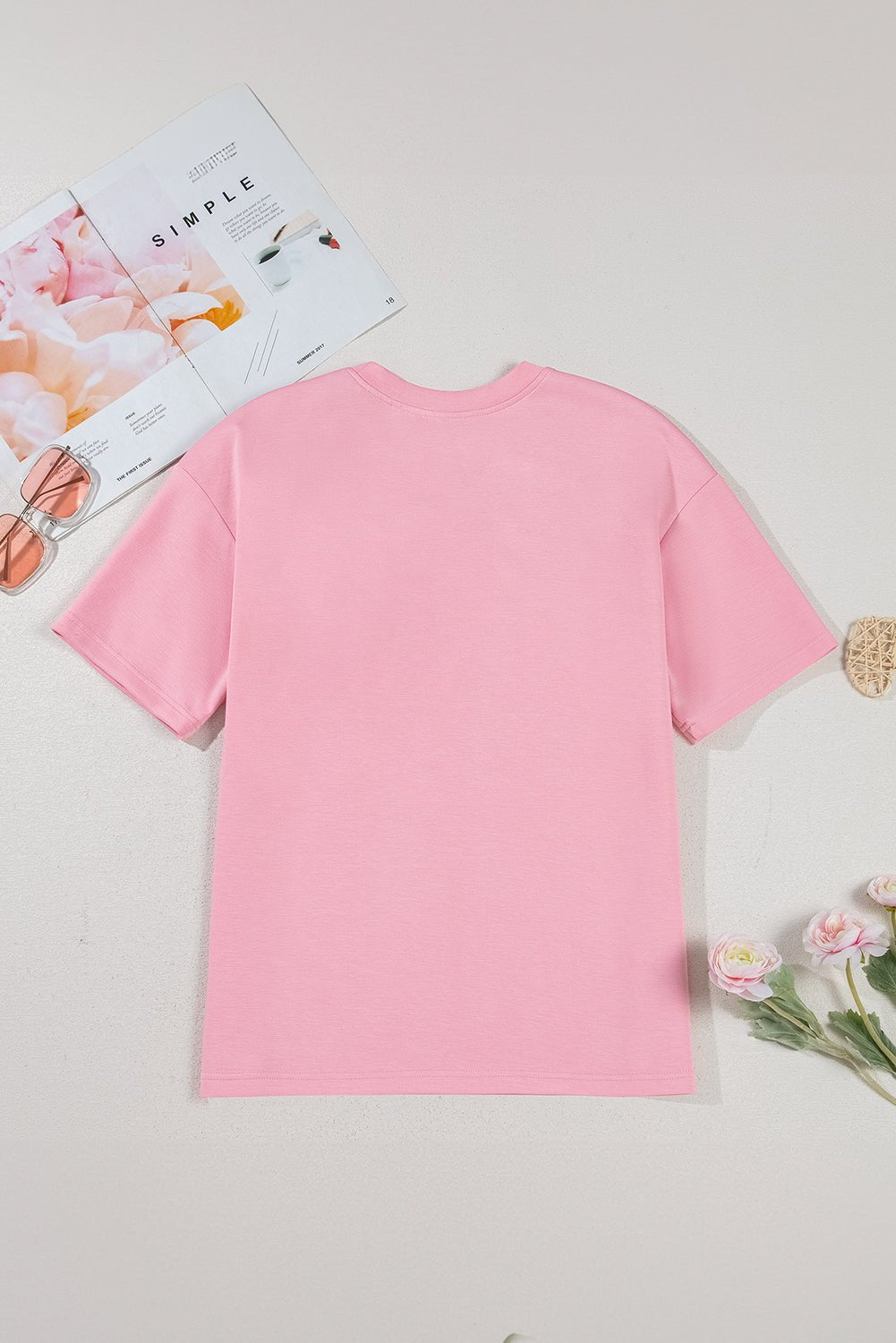 Bow Applique Short Sleeve T-Shirt - Rooted & Reckless Co.