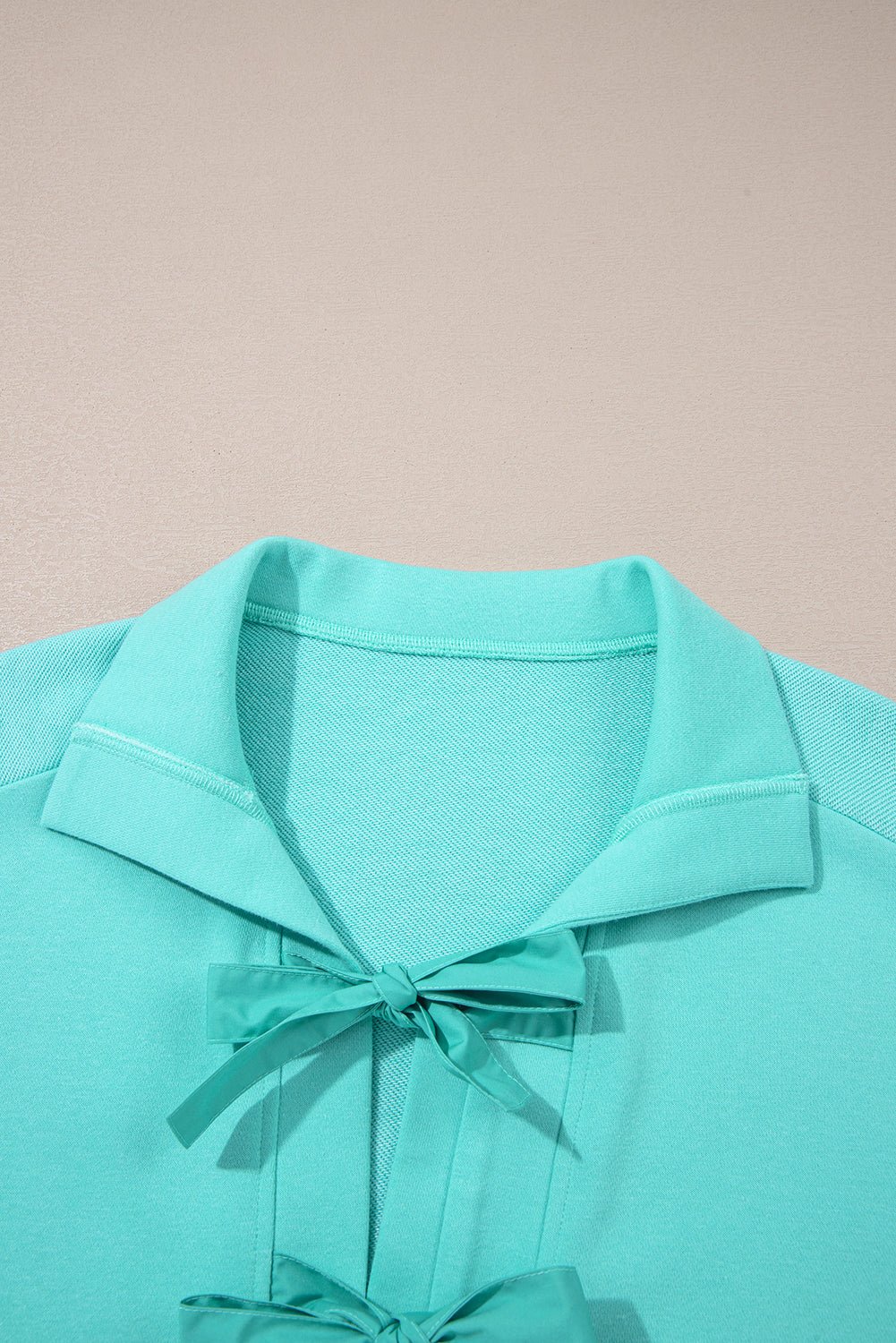 Bow Collared 3/4 Sleeve Side Pocket Mini Dress - Rooted & Reckless Co.