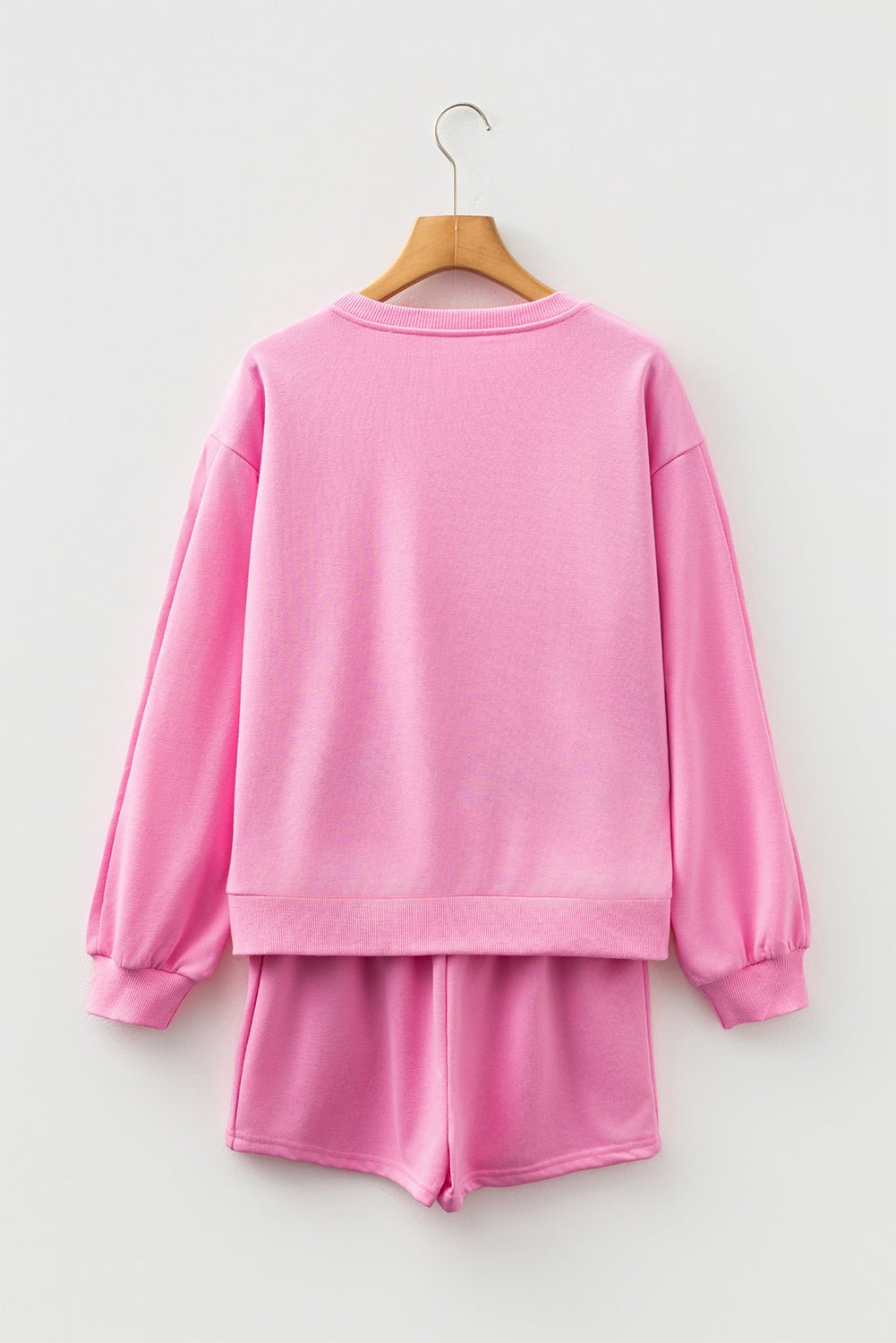 Bow Embroidered Pullover and Shorts Set - Rooted & Reckless Co.