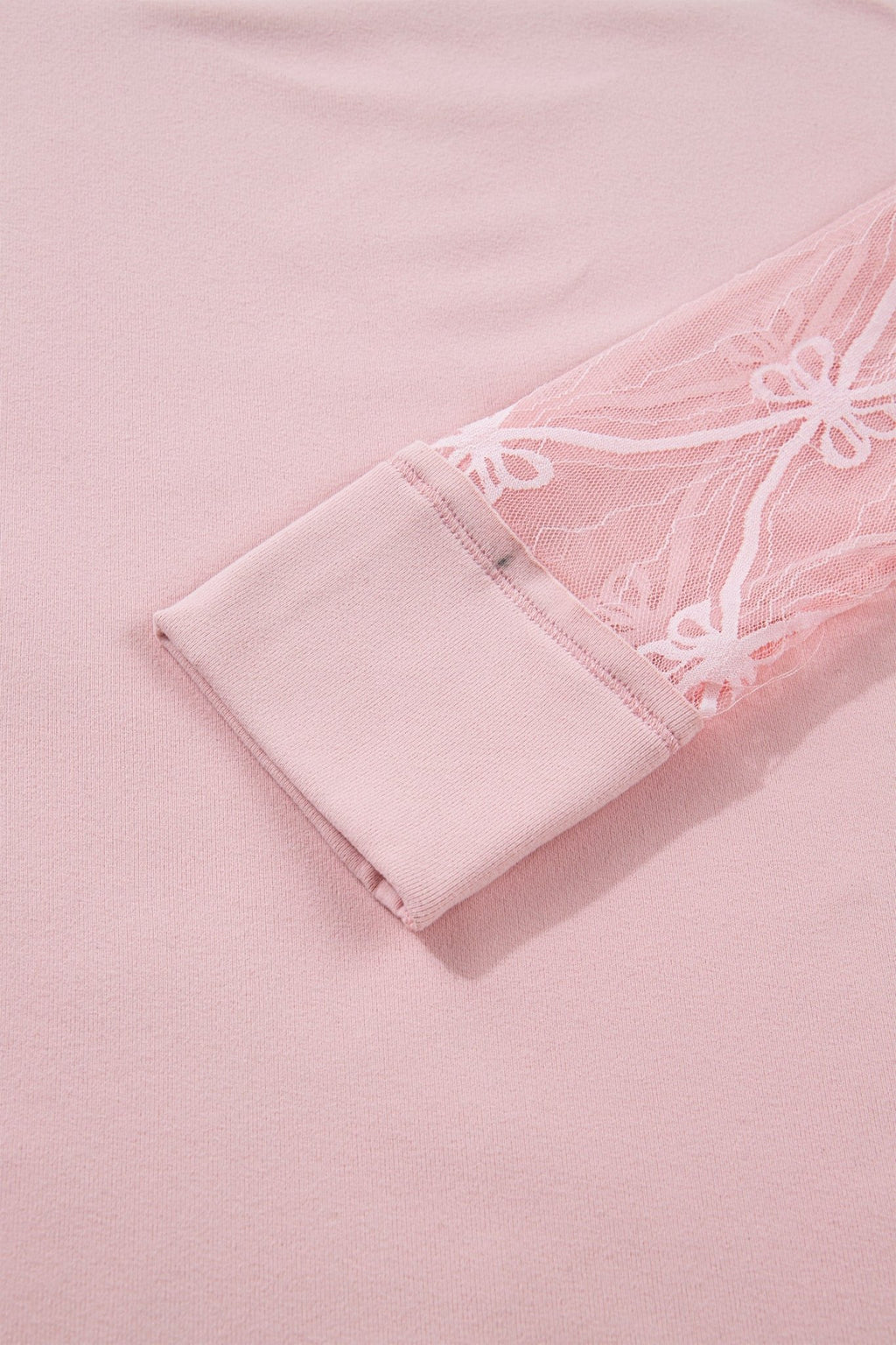 Bow Mesh Patchwork Long Sleeve Tee - Rooted & Reckless Co.