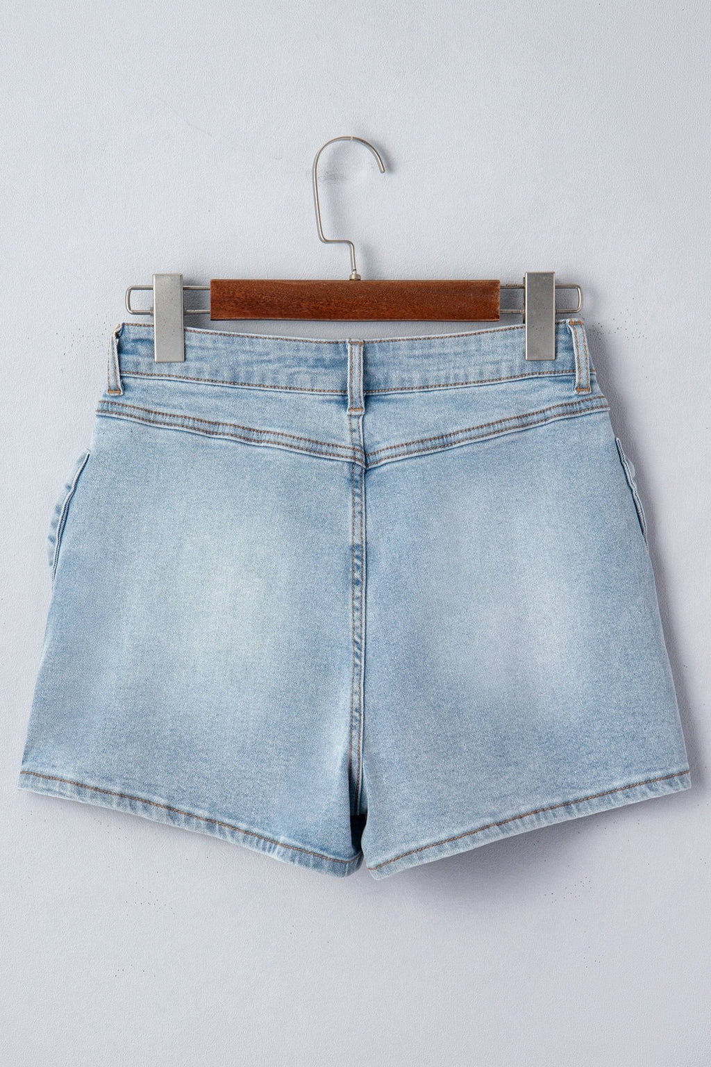 Bow Pocket Denim High Waist Shorts - Rooted & Reckless Co.