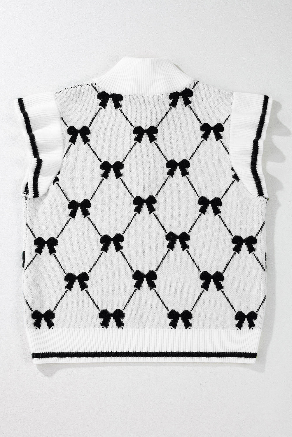 Bow Quarter-Zip Short Sleeve Sweater - Rooted & Reckless Co.
