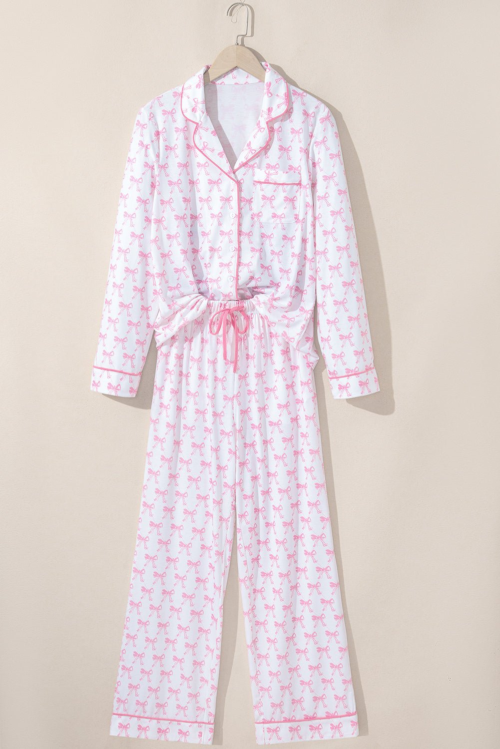 Bow Tie Shirt and Pants Pajama Set - Rooted & Reckless Co.