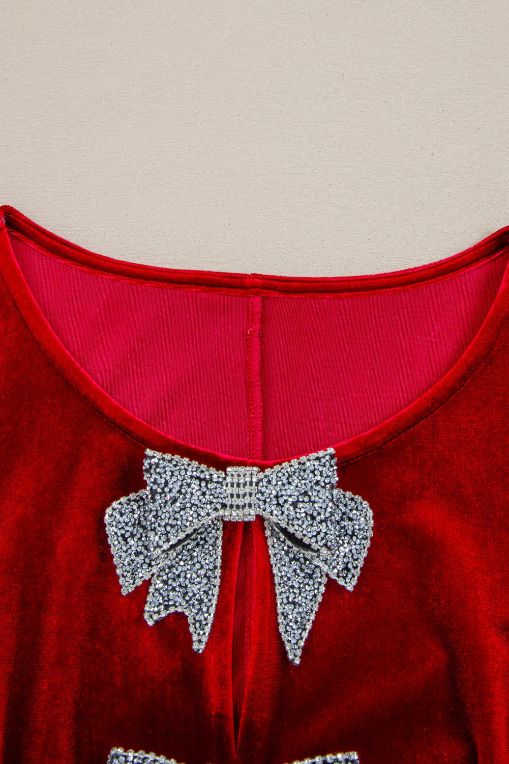 Bow Tie Velvet High Waist Mini Dress - Rooted & Reckless Co.