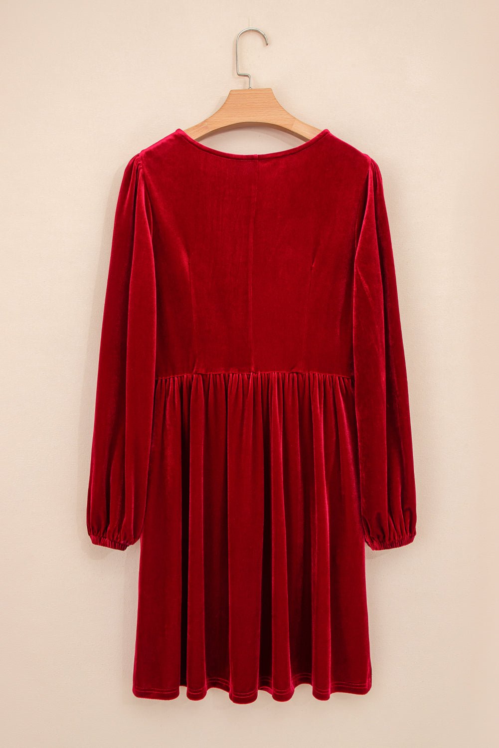Bow Tie Velvet High Waist Mini Dress - Rooted & Reckless Co.