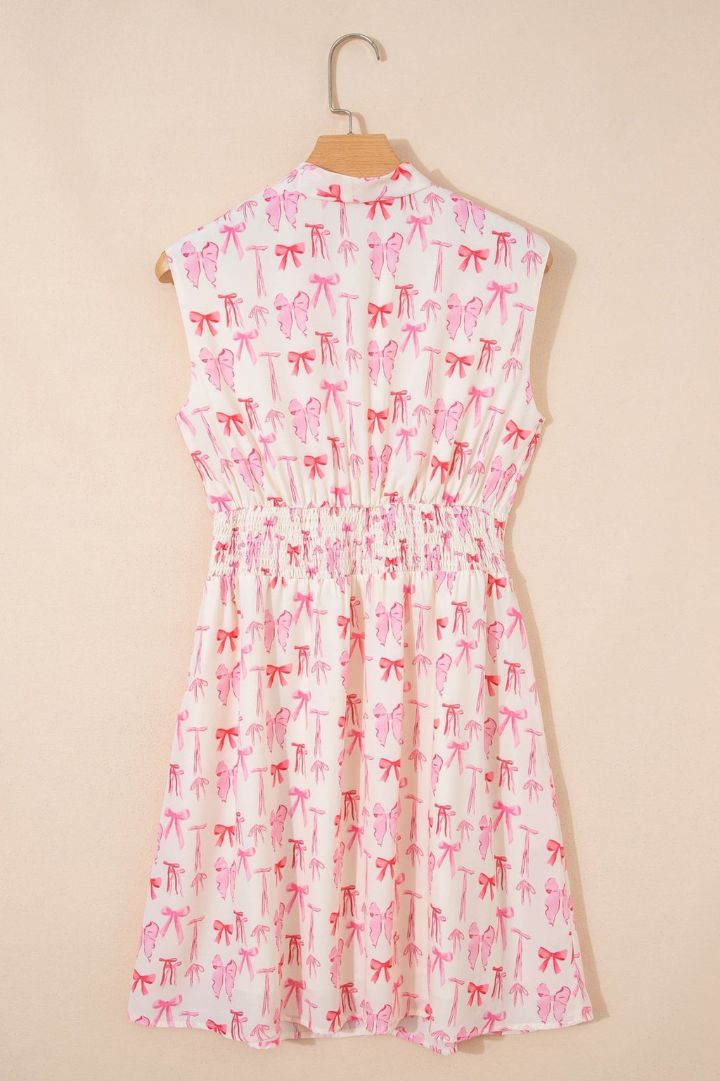 Bow Zip Up Cinched Waist Mini Dress - Rooted & Reckless Co.